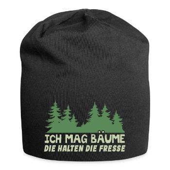 Ich Mag Bäume Die Halten Die Fresse - Jersey-Beanie - Schwarz - Vorne