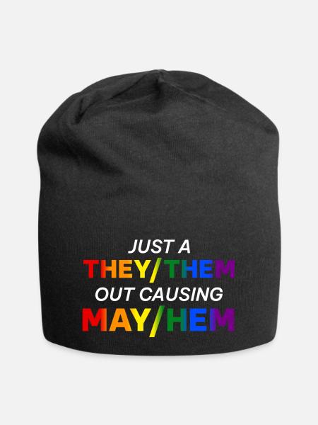 Nur eine LGBT-Gay-Pride, die sie outen - Jersey-Beanie - Schwarz