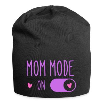 Mom mode open funny mother's day mom to be - Jersey Beanie - black - Front