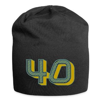 40. 40 ANS. 40e ANNIVERSAIRE. ANNIVERSAIRE 40 ANS. - Bonnet en jersey - noir - Devant