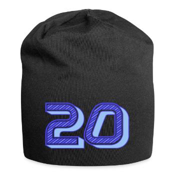 20. 20 ANS. 20e ANNIVERSAIRE. ANNIVERSAIRE 20 ANS. - Bonnet en jersey - noir - Devant