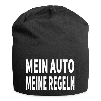Auto - Jersey-Beanie - Schwarz - Vorne