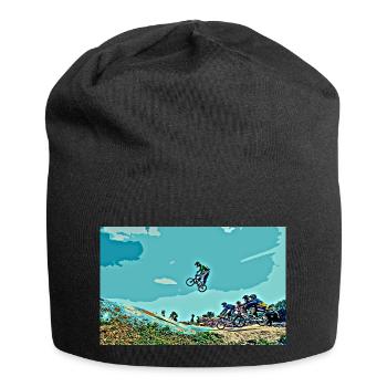 BMX Rennen Rennen ATV Motocross - Jersey-Beanie - Schwarz - Vorne