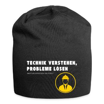 Technik verstehen, Probleme lösen Ingenieurwesen . - Jersey-Beanie - Schwarz - Vorne