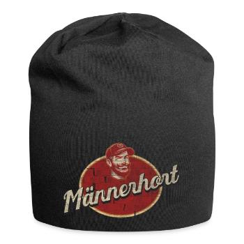 Ort für Männer Männerhort Männergarten Lustig - Jersey-Beanie - Schwarz - Vorne