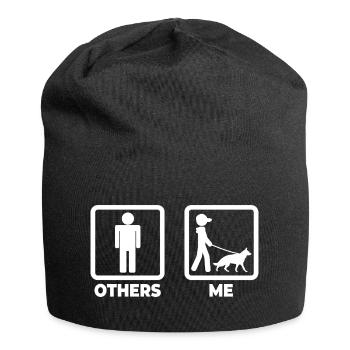 Schäferhund Besitzer - Jersey-Beanie - Schwarz - Vorne