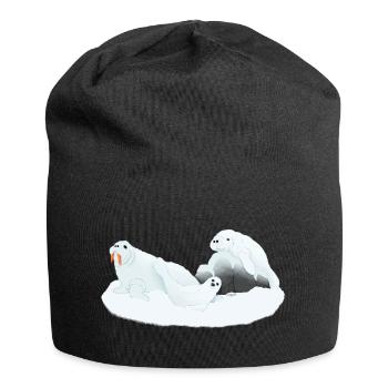 Conférences Tazz | Phoques endormis de l’Arctique - Bonnet en jersey - noir - Devant