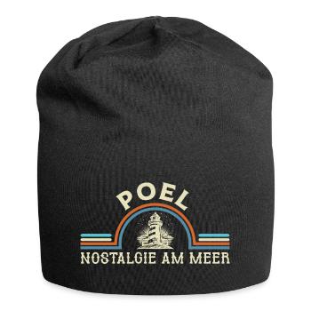 POEL NOSTALGIE AU BORD DE LA MER Poel Souvenier Drôle - Bonnet en jersey - noir - Devant