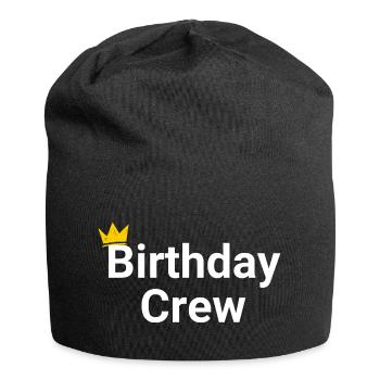Birthday Crew - Jersey-Beanie - Schwarz - Vorne