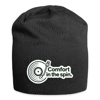 Comfort in the spin Retro Vinyl - Jersey Beanie - black - Front