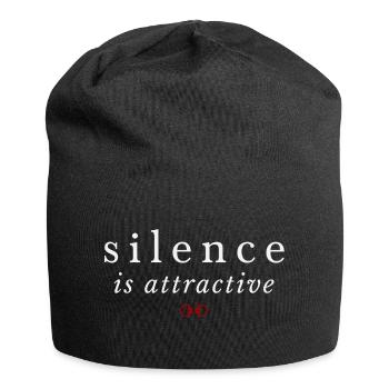 Silence Is Attractive – Quiet Confidence - Jersey Beanie - black - Front