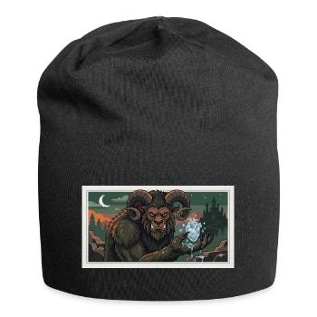 Bête au cœur gelé - Bonnet en jersey - noir - Devant