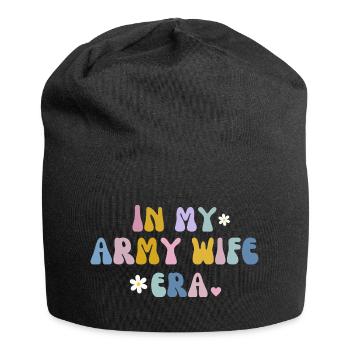 Dans l’ère de ma femme d’armée : cadeau pour conjoint militaire - Bonnet en jersey - noir - Devant