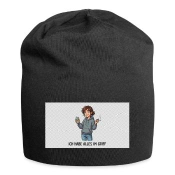 Ich habe alles im Griff / Zigarette und Energy  - Jersey-Beanie - Schwarz - Vorne