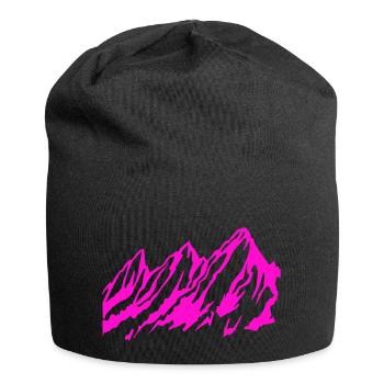 Berge - Berg - Jersey-Beanie - Schwarz - Vorne