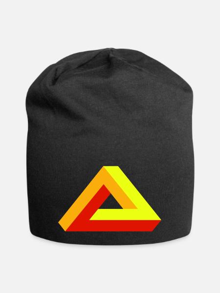 Dreieck - Jersey-Beanie - Schwarz