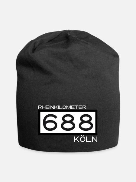 RK-688-Köln weiss - Jersey-Beanie - Schwarz