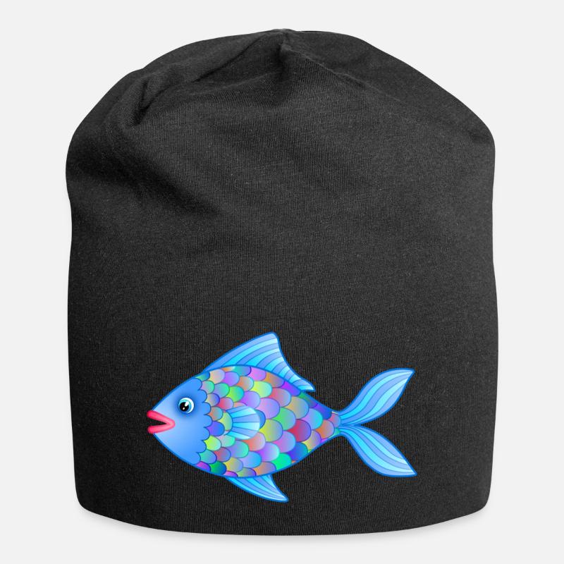 Fatty the Fish - Jersey Beanie - black