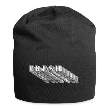 Frisch / Fresh - Jersey-Beanie - Schwarz - Vorne
