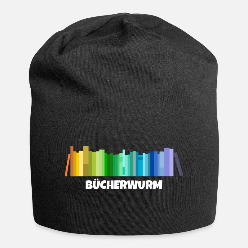 Bücherwurm - Jersey-Beanie - Schwarz