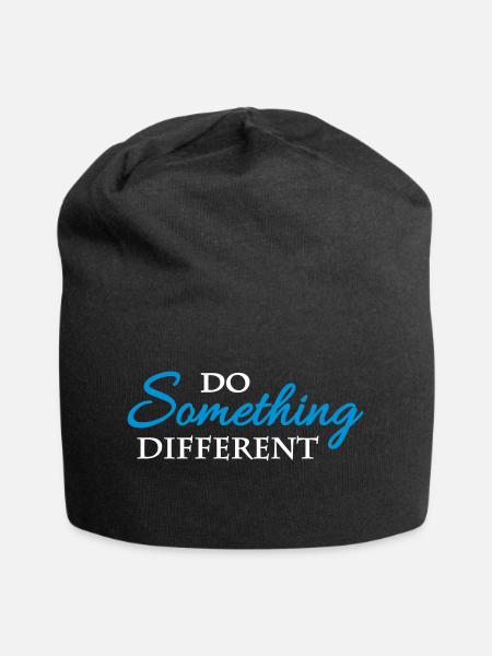 Do something different - Jersey-Beanie - Schwarz