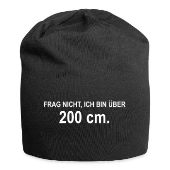 Geschenkidee für Riesen, die über 2 Meter sind - Jersey-Beanie - Schwarz - Vorne