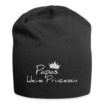 Kinderspruch Papas petite princesse - blanc - Bonnet en jersey - noir - Devant