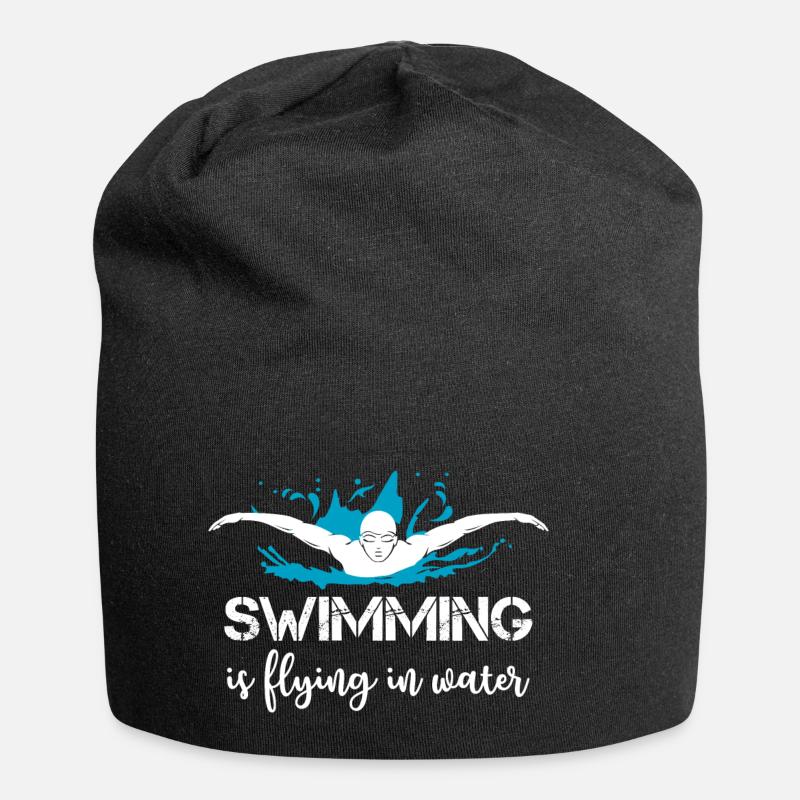 Natation - Bonnet en jersey - noir