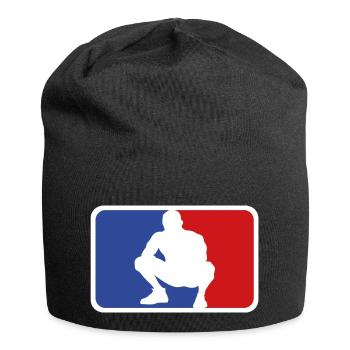 Russian squat Bratan logo - Jersey Beanie - black - Front