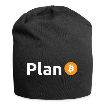 Bitcoin Plan B - Jersey Beanie - black - Front