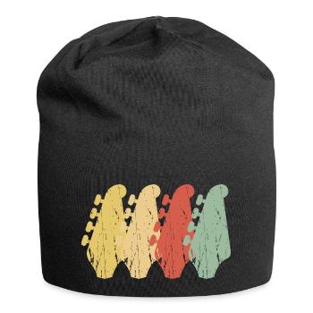 Vintage E-Bass Gitarrenhälse - Jersey-Beanie - Schwarz - Vorne