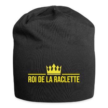 roi de la raclette | fromage fondu | hiver - Bonnet en jersey - noir - Devant