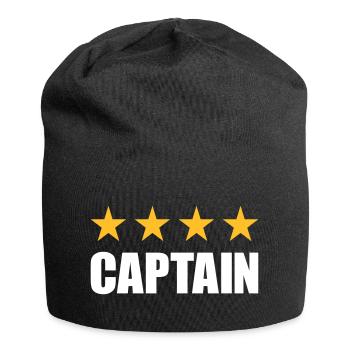 Captain (Vier Sterne in einer Reihe) - Jersey-Beanie - Schwarz - Vorne