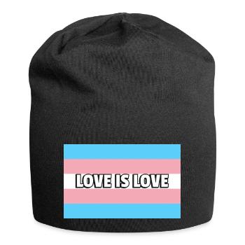 Trans Pride love is love - Jersey Beanie - black - Front