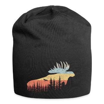 Elch - Jersey-Beanie - Schwarz - Vorne
