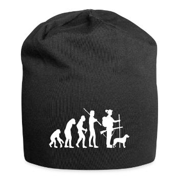 Evolution des Jägers - Jersey-Beanie - Schwarz - Vorne