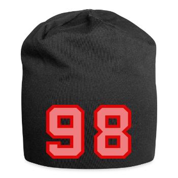Cool Retro Retrostyle Numéro de maillot numéro de dos - Bonnet en jersey - noir - Devant