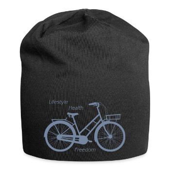 Bicyclette. Mode de vie. Santé. Liberté - Bonnet en jersey - noir - Devant