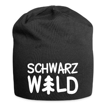 Schwarz Wald Tanne Nadelbaum Schwarzwälder - Jersey-Beanie - Schwarz - Vorne