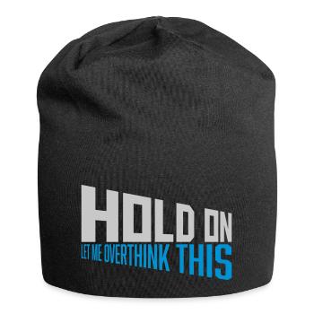 Let me overthink this - Jersey Beanie - black - Front