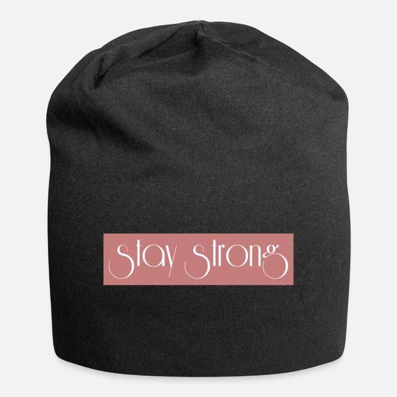 stay strong - Jersey-Beanie - Schwarz
