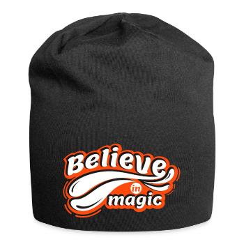 Glauben Sie an Magie - Jersey-Beanie - Schwarz - Vorne