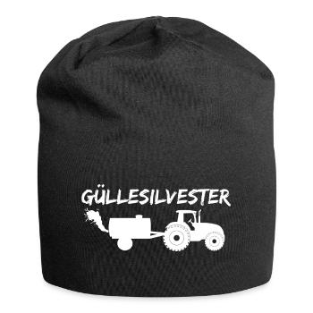 Güllesilvester Landwirt Gülle fahren ballern - Jersey-Beanie - Schwarz - Vorne