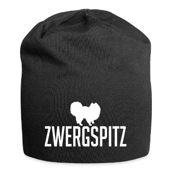 Zwergspitz Hunderasse Hunde Hund Wilsigns - Jersey-Beanie - Schwarz - Vorne