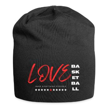 Liebe Basketball Rot - Jersey-Beanie - Schwarz - Vorne