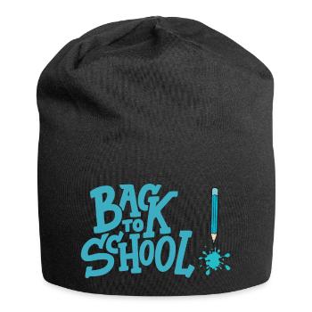 Zurück in die Schule - Jersey-Beanie - Schwarz - Vorne