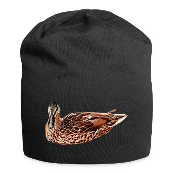 wasservögel, Stockente - Jersey-Beanie - Schwarz - Vorne