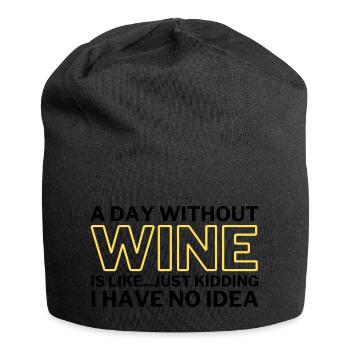 Beer Funny A Day Without Beer - Jersey-Beanie - Schwarz - Vorne