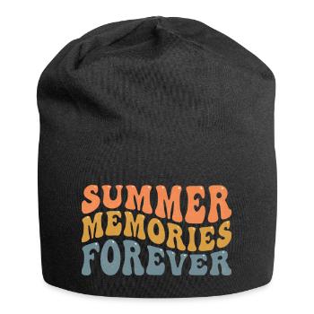 Sommer-Erinnerungen - Jersey-Beanie - Schwarz - Vorne