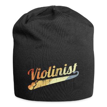 Retro Violin Player - Jersey Beanie - black - Front